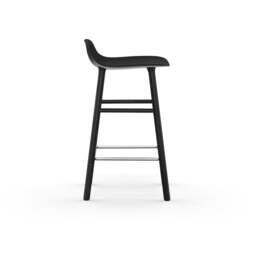Normann Copenhagen Form Barstool - Wood - 65cm - Black - Black Oak Legs Shell Colour: Black, Leg Colour: Black Oak - thumbnail 3