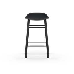 Normann Copenhagen Form Barstool - Wood - 65cm - Black - Black Oak Legs Shell Colour: Black, Leg Colour: Black Oak - thumbnail 4
