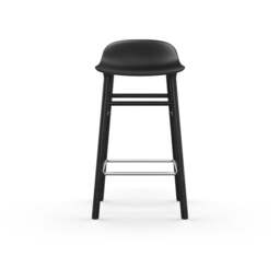 Normann Copenhagen Form Barstool - Wood - 65cm - Black - Black Oak Legs Shell Colour: Black, Leg Colour: Black Oak - thumbnail 2