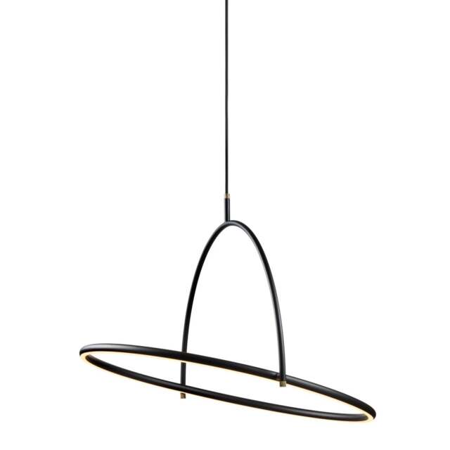 Halo Design Tilt Chandelier - 60cm - with 3-Step Dimming - Black Size: O 60cm - image 1