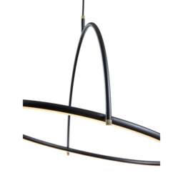 Halo Design Tilt Chandelier - 60cm - with 3-Step Dimming - Black Size: O 60cm - thumbnail 3