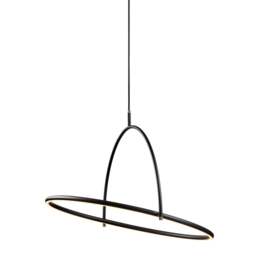 Halo Design Tilt Chandelier - 60cm - with 3-Step Dimming - Black Size: O 60cm - thumbnail 1