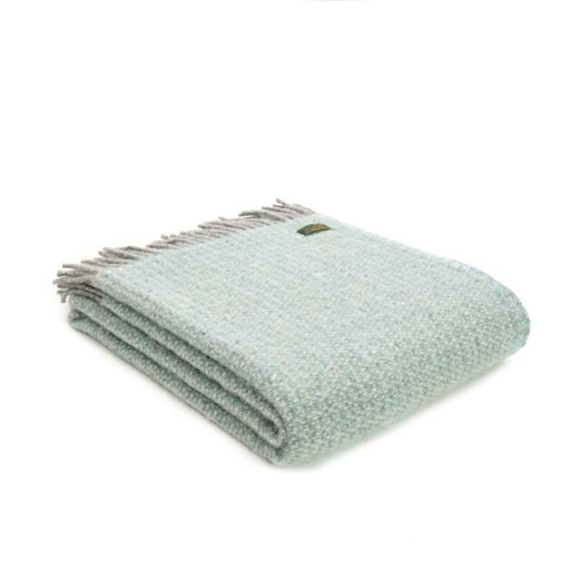 Tweedmill Textiles Pure New Wool Illusion Throw - Spearmint