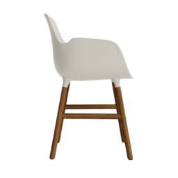 Normann Copenhagen Form Armchair - Light Grey - Walnut Legs Shell Colour: Light Grey, Leg Colour: Walnut - thumbnail 3