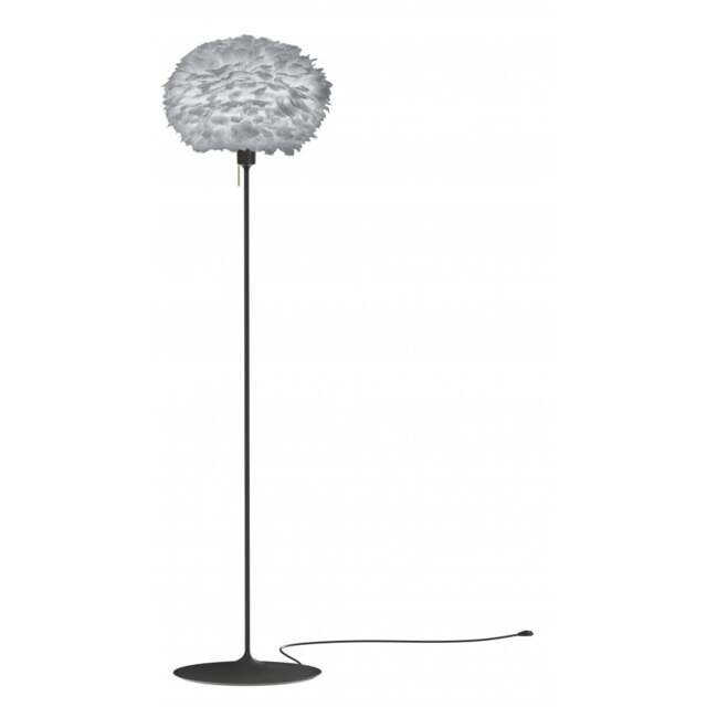 Umage Eos Floor Lamp - Light Grey Feather Eos Medium/Black Sante Stand - image 1