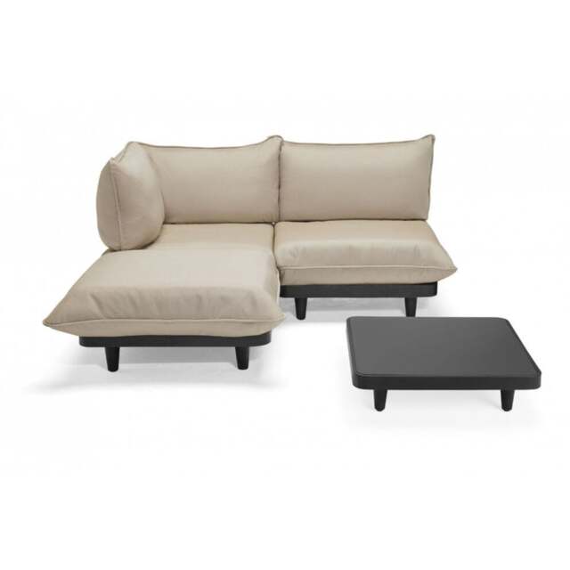 Fatboy Paletti Modular Outdoor Lounge Furniture - Royal Brulee Option: 2 Seater + Hocker + Table - image 1