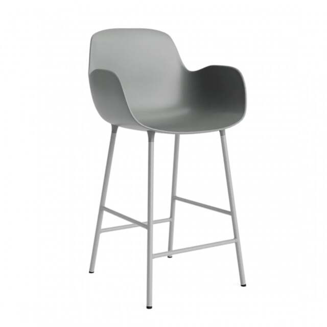 Normann Copenhagen Form Bar Armchair - 65cm - Grey Shell Colour: Grey