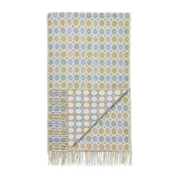 Bronte By Moon Milan Luxury Merino Lambswool Throw - Blue
