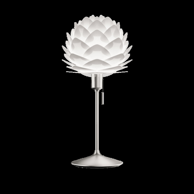 Umage Silvia Table Lamp - White Silvia Mini/Brushed Steel Sante Stand - image 1