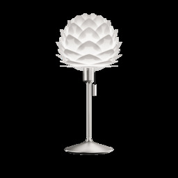 Umage Silvia Table Lamp - White Silvia Mini/Brushed Steel Sante Stand - thumbnail 1