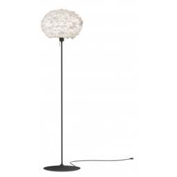 Umage Eos Floor Lamp - White Feather Eos Medium/Black Sante Stand