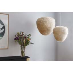 Umage Eos Evia Feather Pendant Shade - Light Brown - Large - 55cm with White Cord Set With or Without Cord Set: With White Cord Set - thumbnail 3