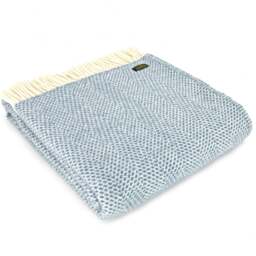 Tweedmill Textiles Pure New Wool Beehive Throw - Petrol Blue