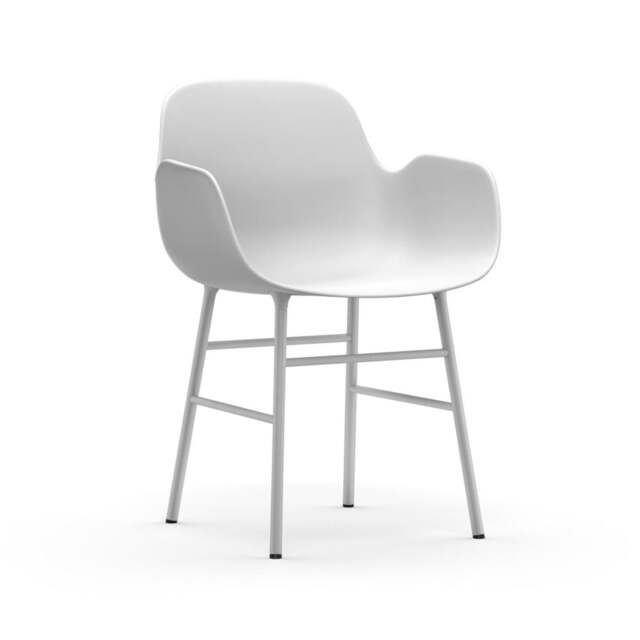 Normann Copenhagen Form Armchair - White - White Legs Shell Colour: White, Leg Colour: Matching Shell Colour - image 1