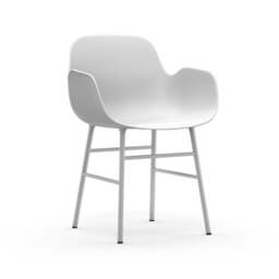 Normann Copenhagen Form Armchair - White - White Legs Shell Colour: White, Leg Colour: Matching Shell Colour - thumbnail 1