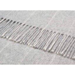 Bronte By Moon Luxury Lambswool Pinstripe Throw - Grey - thumbnail 2