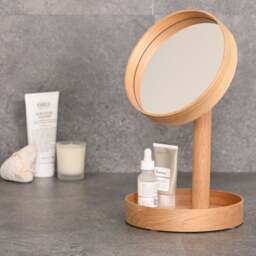Wireworks Boutique Look Magnify Mirror - Oak Colour: Oak - thumbnail 2