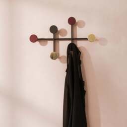 Audo Copenhagen Afteroom Coat Hanger/Coat Rack - Black/Brass - thumbnail 2