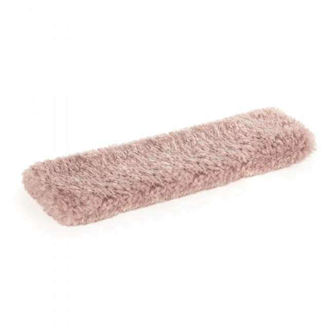 Helen Moore Luxury Faux Sheepskin Long Wheat Pillow - Rose Colour: Rose Faux Sheepskin