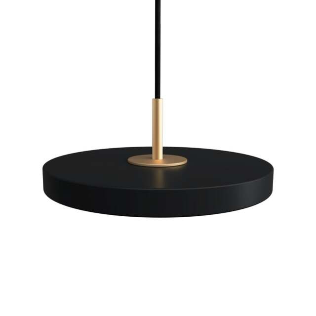 Umage Asteria Micro Pendant Light - Black - Brass Top Colour: Black, Asteria Detail: Brass - image 1
