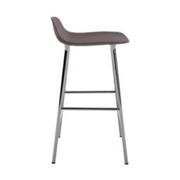 Normann Copenhagen Form Barstool - 65cm - Brown - Chrome Legs Shell Colour: Brown, Leg Colour: Chrome - thumbnail 3