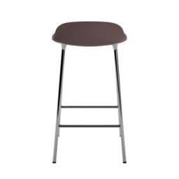 Normann Copenhagen Form Barstool - 65cm - Brown - Chrome Legs Shell Colour: Brown, Leg Colour: Chrome - thumbnail 4
