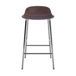 Normann Copenhagen Form Barstool - 65cm - Brown - Chrome Legs Shell Colour: Brown, Leg Colour: Chrome - thumbnail 2