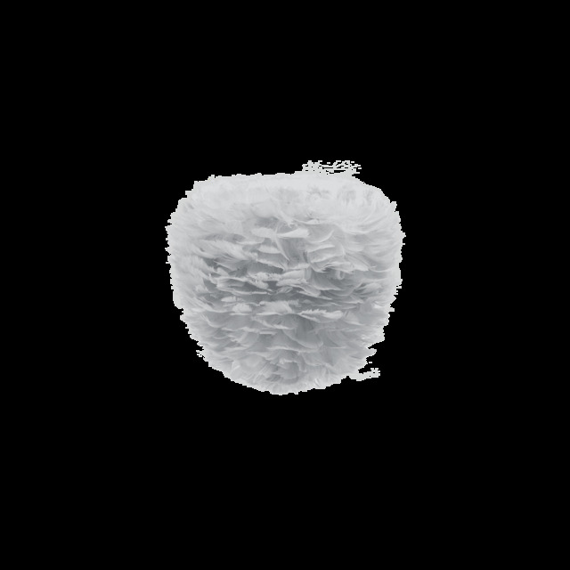 Umage Eos Evia Feather Pendant Shade - Light Grey - Mini - 30cm with Black Cord Set With or Without Cord Set: With Black Cord Set - image 1