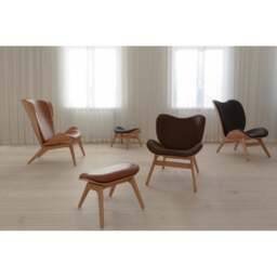 Umage A Conversation Piece Armchair - Tall - Oak - Hope Leather Black Wood: Oak, Colour: Black - thumbnail 5