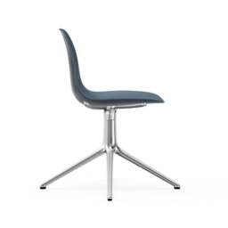 Normann Copenhagen Form Chair Swivel - 4 Leg - Blue - Aluminium Legs Shell Colour: Blue, Leg Colour: Aluminium - thumbnail 3