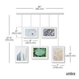 Umbra Exhibit Adjustable Multi Photo Display Frame - White - thumbnail 5