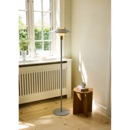 Halo Design Rivoli Floor Lamp Colour: Glossy Grey / Brass - thumbnail 2