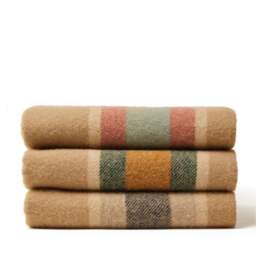 Tweedmill Textiles College Stripe Pure New Wool Throw - Spearmint - thumbnail 3