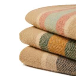 Tweedmill Textiles College Stripe Pure New Wool Throw - Spearmint - thumbnail 4