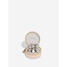 Stackers Faux Leather Oyster Travel Jewellery Box Colour: Blush &amp Gold
