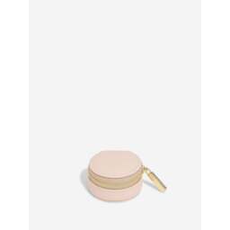 Stackers Faux Leather Oyster Travel Jewellery Box Colour: Blush & Gold - thumbnail 3