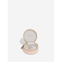 Stackers Faux Leather Oyster Travel Jewellery Box Colour: Blush & Gold - thumbnail 2
