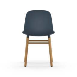 Normann Copenhagen Form Chair - Blue - Oak Legs Shell Colour: Blue, Leg Colour: Oak - thumbnail 4