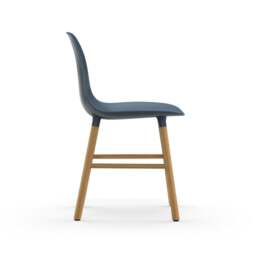 Normann Copenhagen Form Chair - Blue - Oak Legs Shell Colour: Blue, Leg Colour: Oak - thumbnail 3