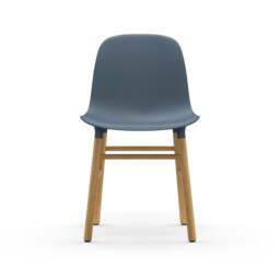 Normann Copenhagen Form Chair - Blue - Oak Legs Shell Colour: Blue, Leg Colour: Oak - thumbnail 2