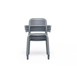 Fatboy Set of 4 Toni Stackable Garden Armchairs - Elephant Grey Colour: Elephant Grey - thumbnail 2