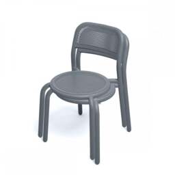 Fatboy Set of 2 Toni Stackable Garden Armchairs - Elephant Grey Colour: Elephant Grey - thumbnail 2