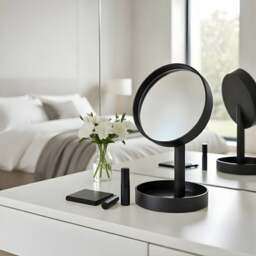 Wireworks Boutique Look Magnify Mirror - Dark Oak Colour: Dark Oak - thumbnail 2