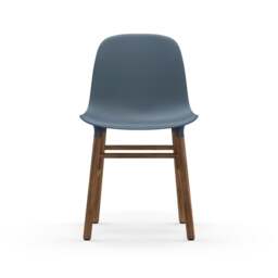 Normann Copenhagen Form Chair - Blue - Walnut Legs Shell Colour: Blue, Leg Colour: Walnut - thumbnail 2
