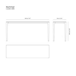 Umage Heart n Soul 200 Counter Table Colour: Oak - thumbnail 7