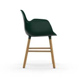 Normann Copenhagen Form Armchair - Green - Oak Legs Shell Colour: Green, Leg Colour: Oak - thumbnail 3