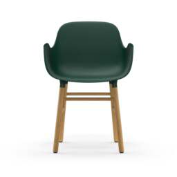 Normann Copenhagen Form Armchair - Green - Oak Legs Shell Colour: Green, Leg Colour: Oak - thumbnail 2