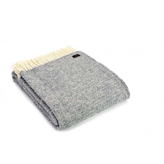 Tweedmill Textiles Pure New Wool Illusion Throw - Grey