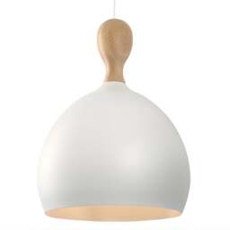 Halo Design Dueodde Metal/Wood Pendant Lamp - O 39cm - White Size: O 39cm, Colour: White