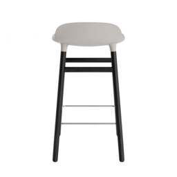 Normann Copenhagen Form Barstool - Wood - 65cm - Warm Grey - Black Oak Legs Shell Colour: Warm Grey, Leg Colour: Black Oak - thumbnail 4